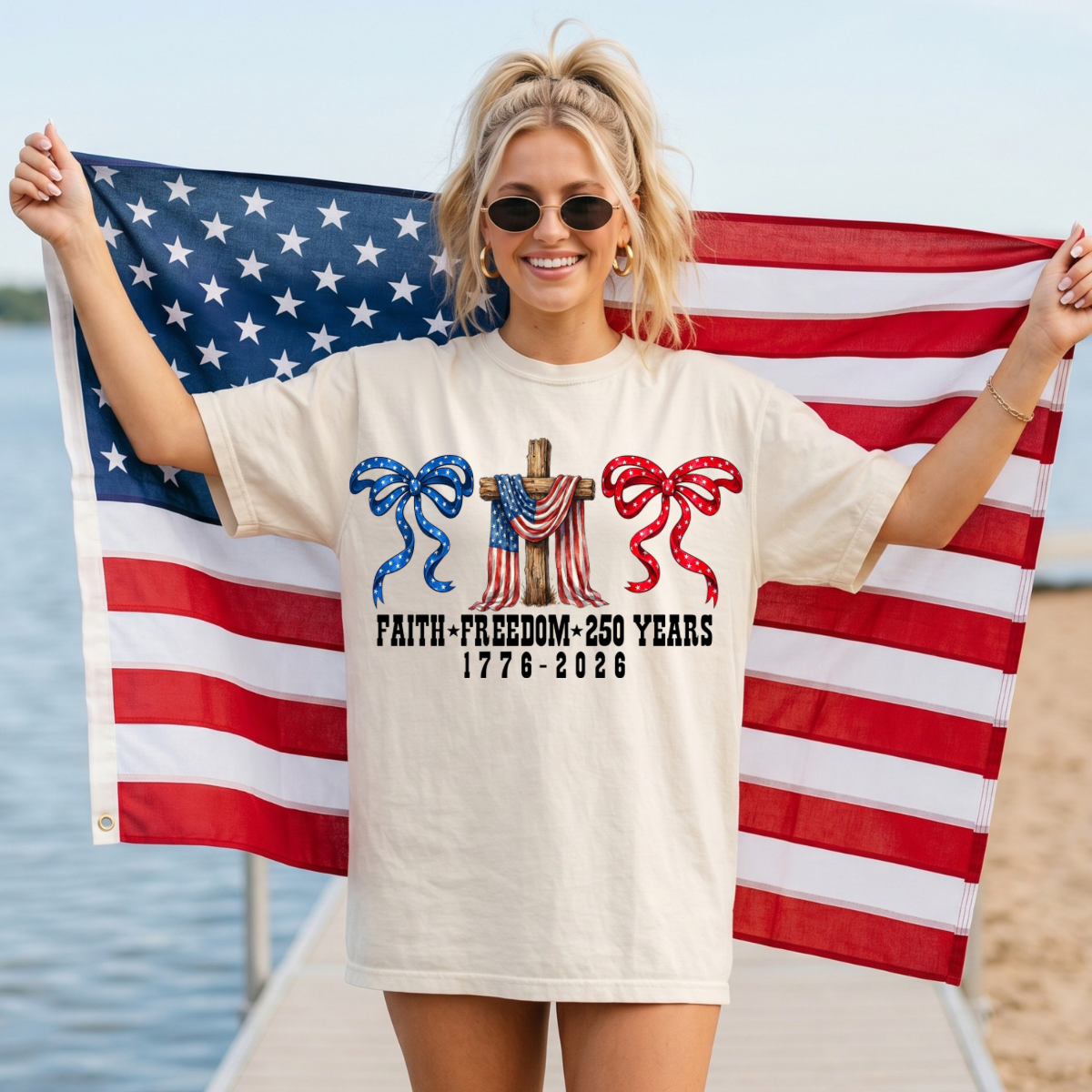 Faith Freedom and 250 Years DTF Print