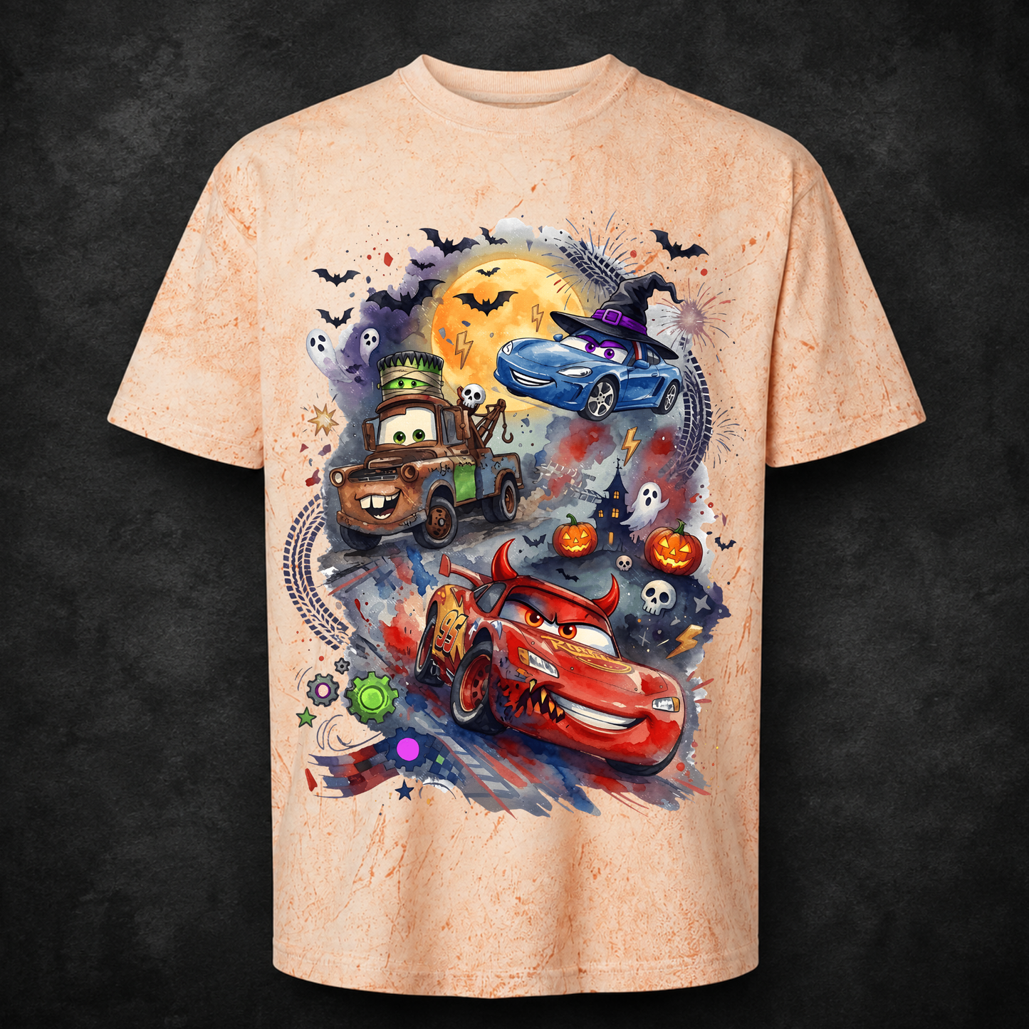Halloween Car And Friends DTF Print