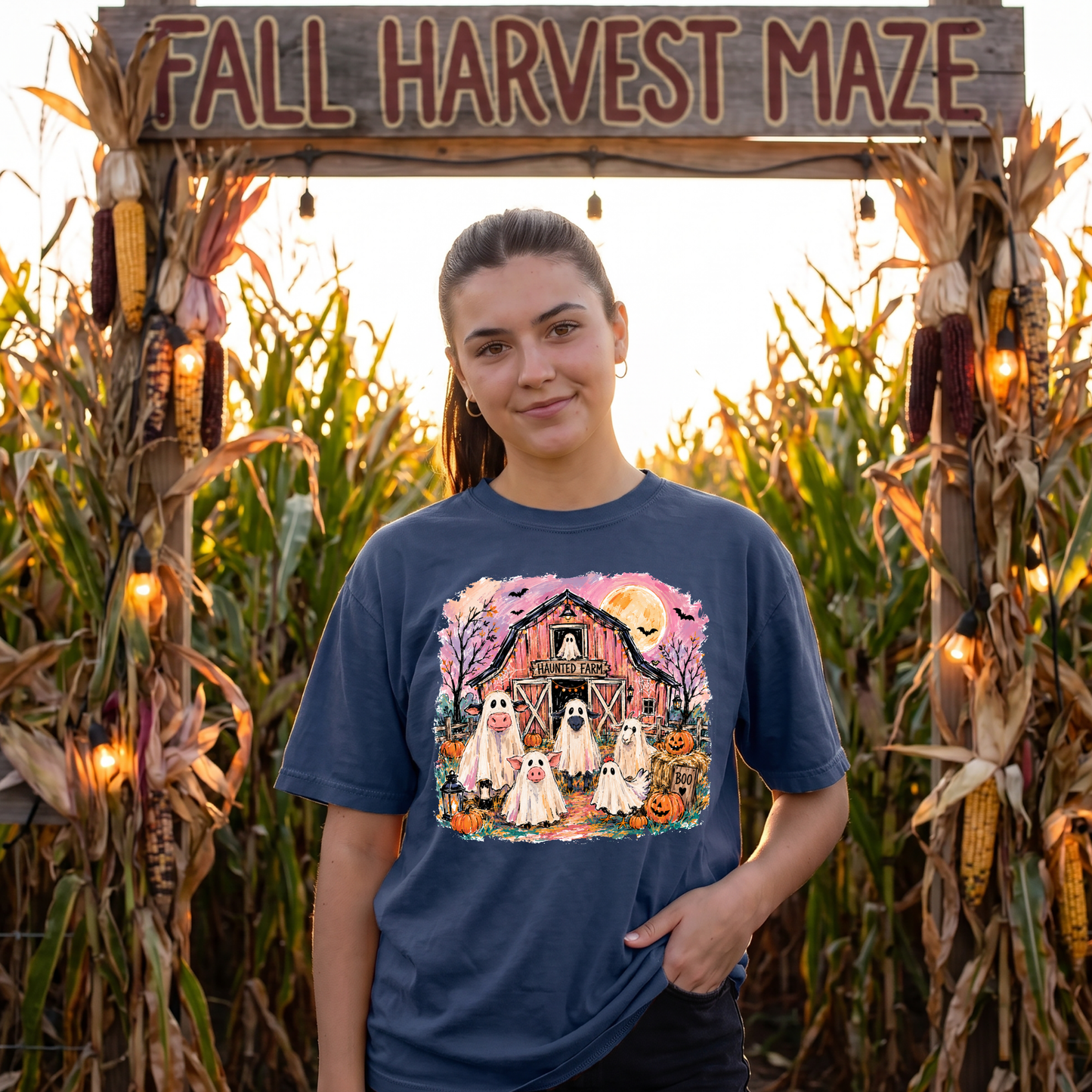 Haunted Farm DTF Print