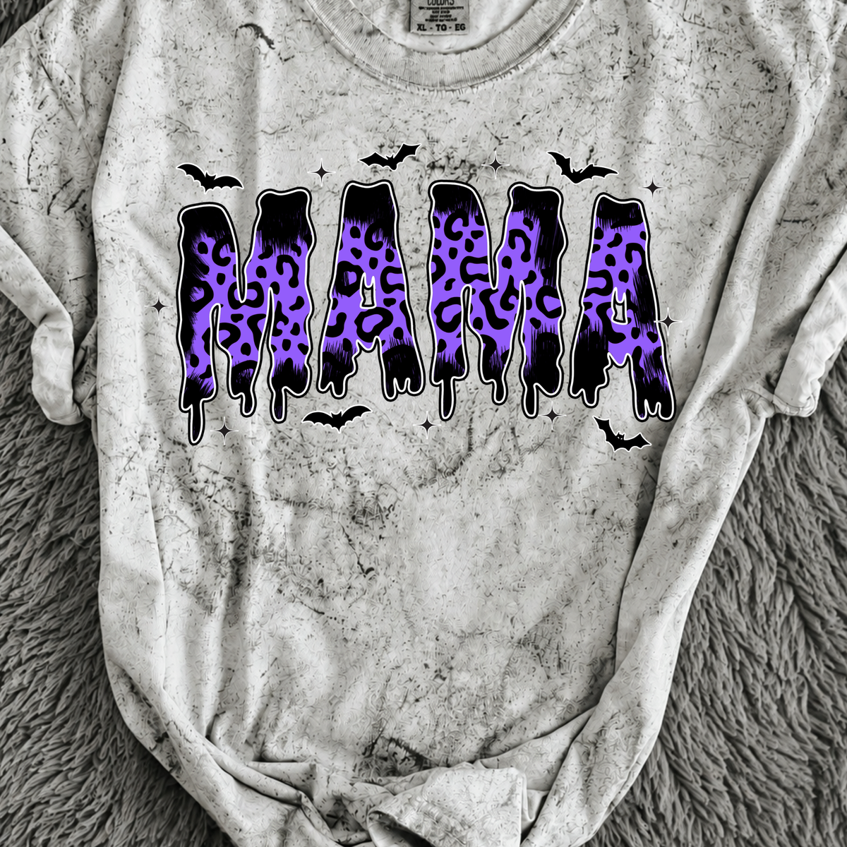 Purple Cheetah Mama DTF Print