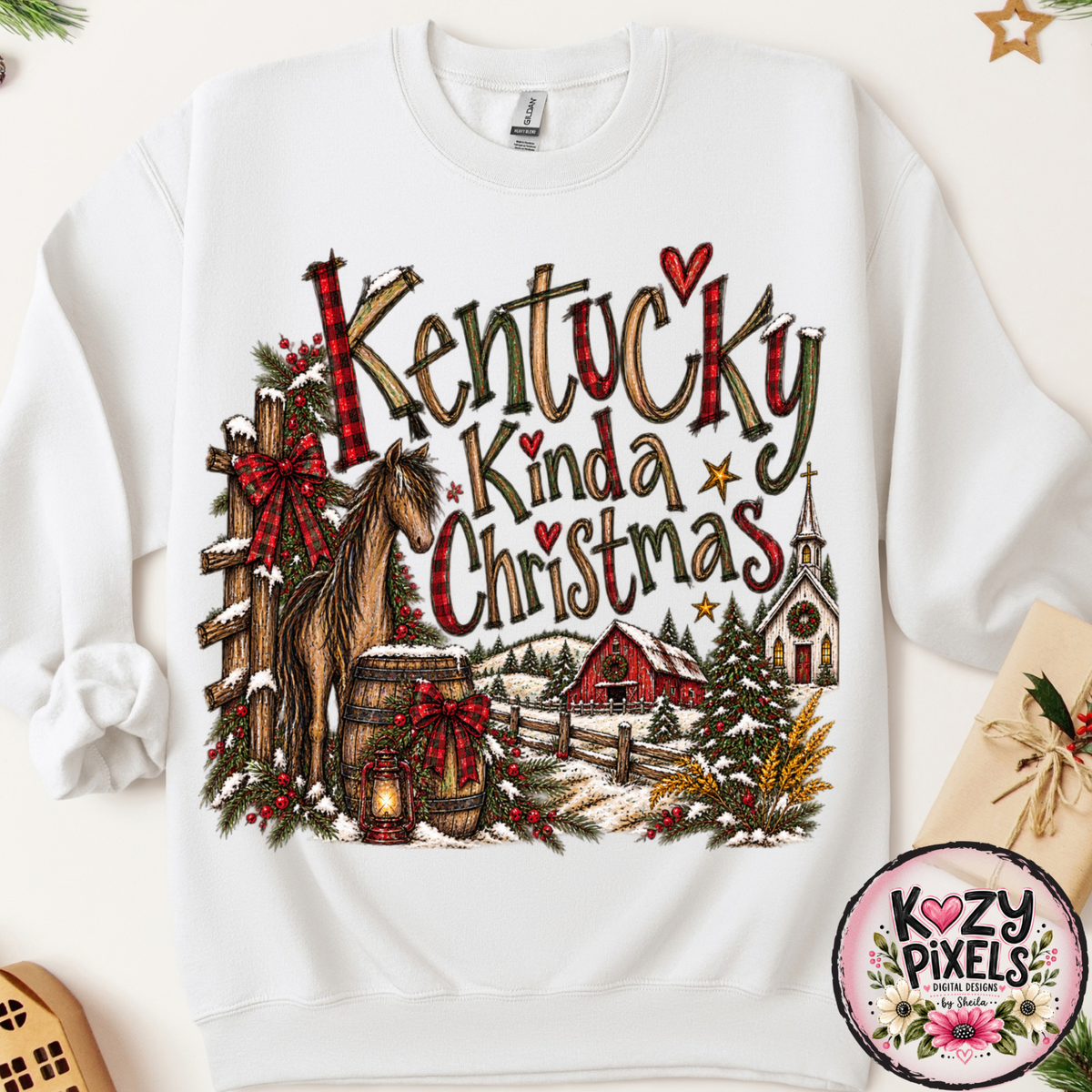 Kentucky Kinda Christmas DTF Print