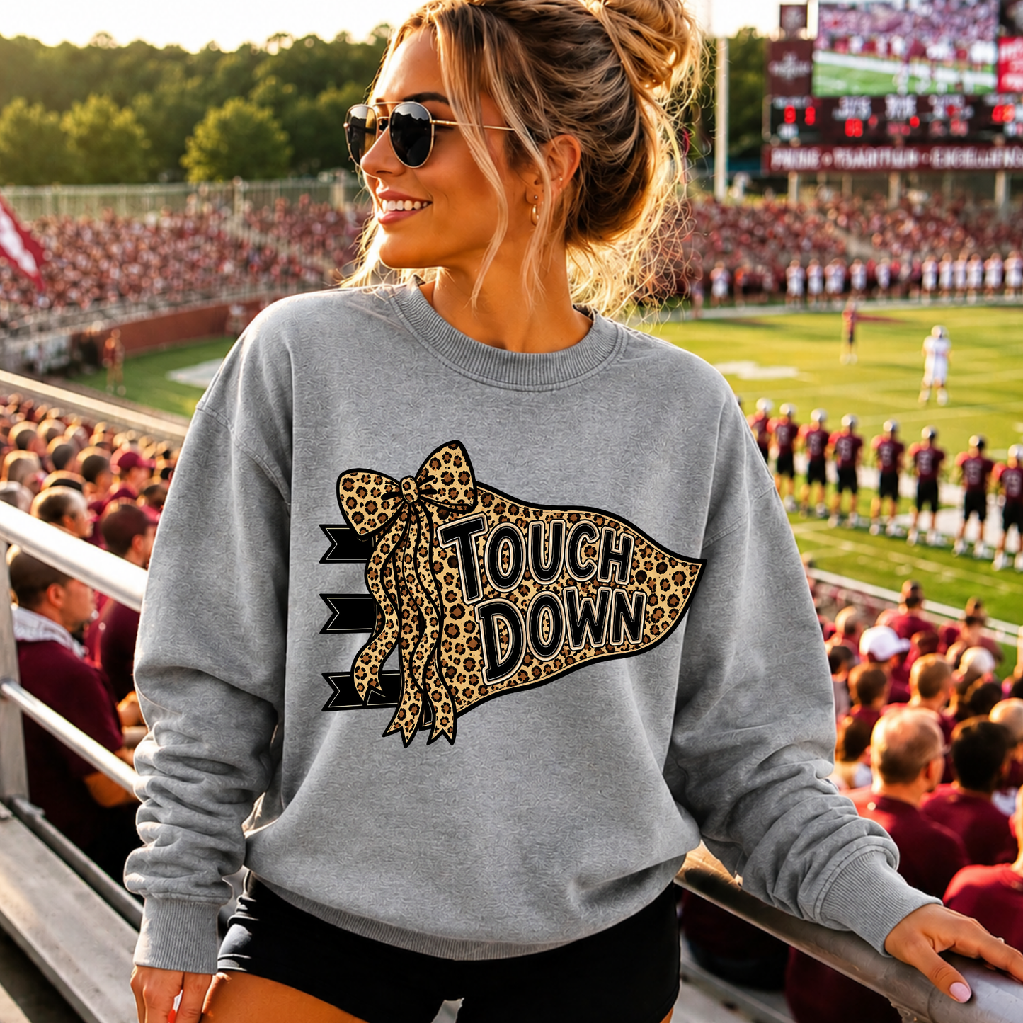 Cheetah Flag Touch Down DTF Print