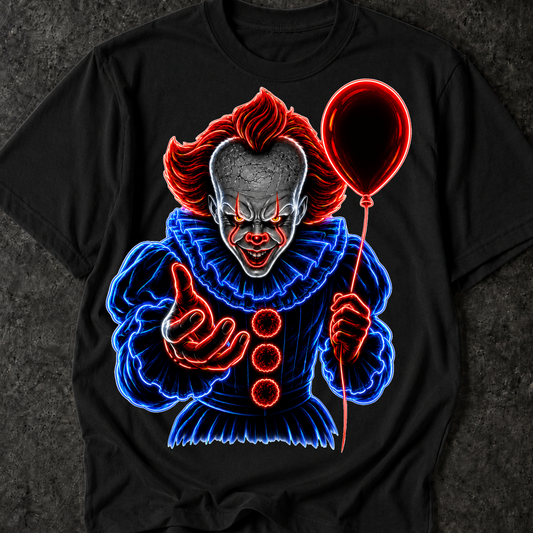 Neon Clown DTF Print