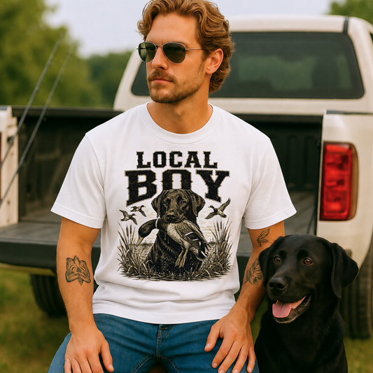 Local Boy Camo Dog DTF Print