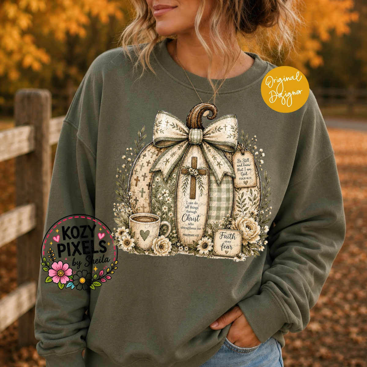 Faith Pumpkin DTF Print