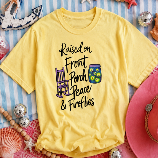 Raised On Front Porch Peace & Fireflies DTF Print