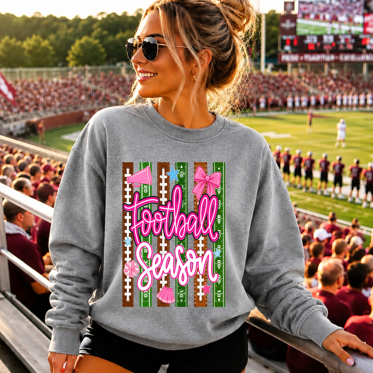 Preppy Football Season DTF Print