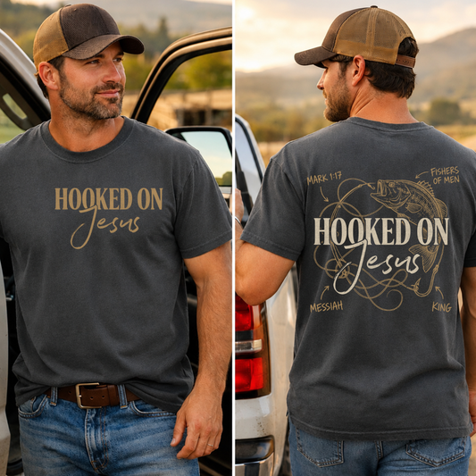 Hooked On Jesus DTF Print