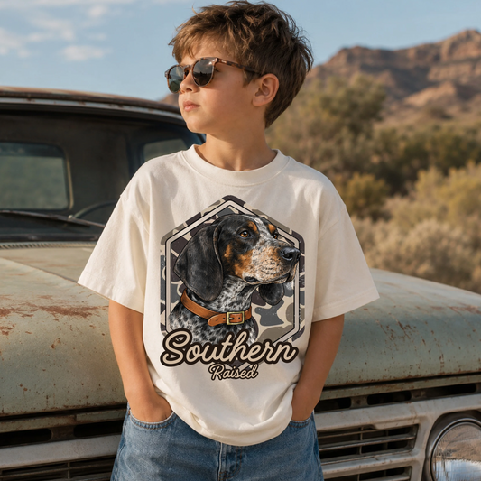 Southern Raised Coon Dog DTF Print
