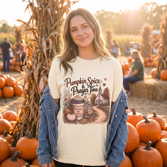 Pumpkin Spice & Prayer Time DTF Print