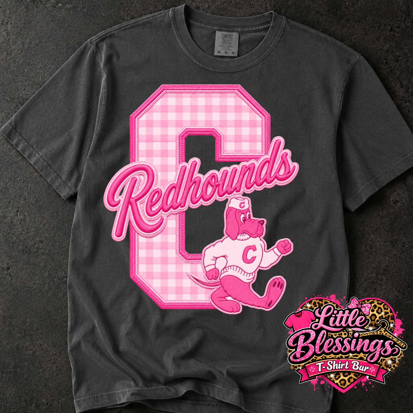 Pink C Redhounds DTF Print