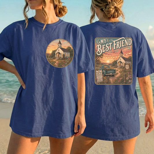 My Best Friend Church  DTF Print