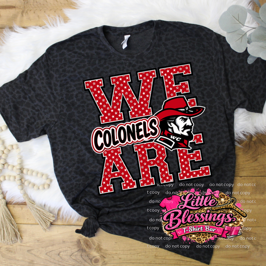 Whitley County We Are Colonels  DTF Print