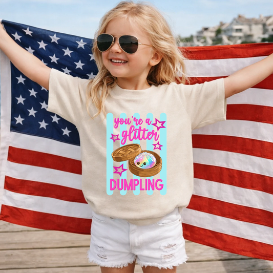 You're A Glitter Dumpling Bright Pink DTF Print