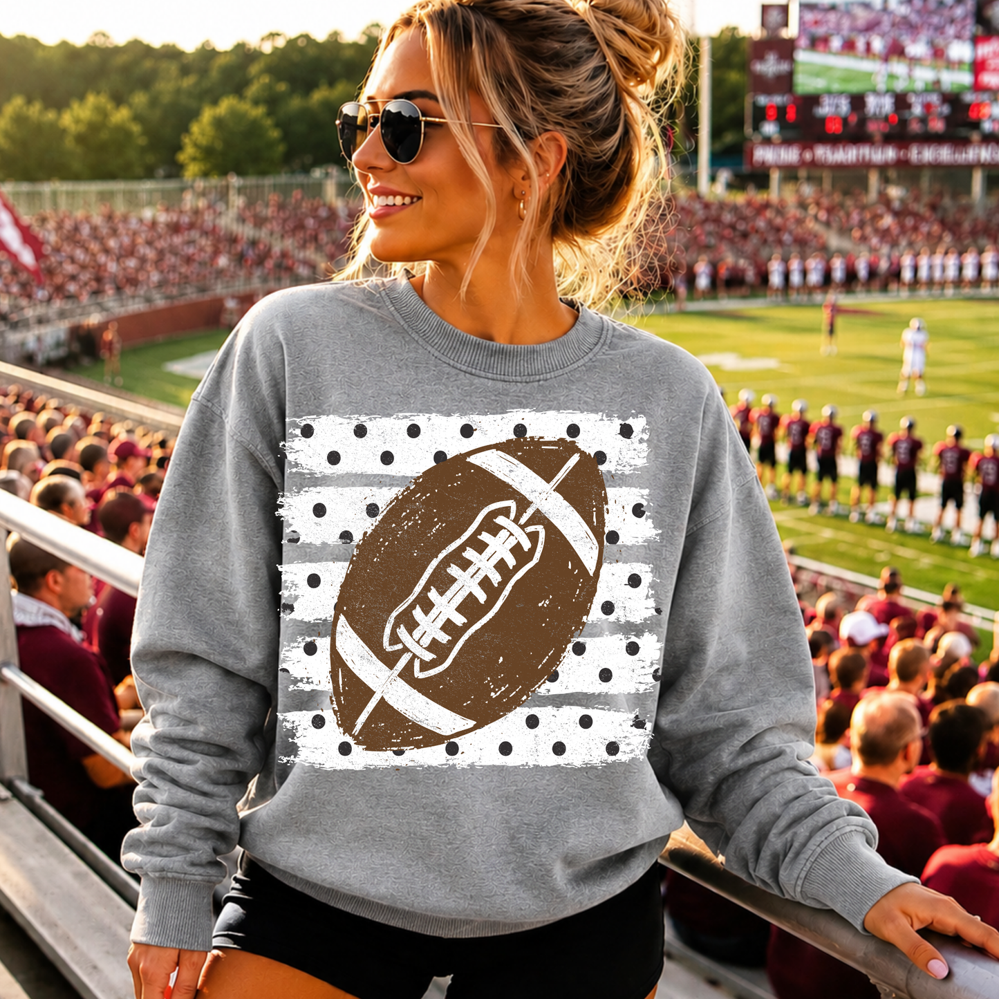 Preppy Football DTF Print