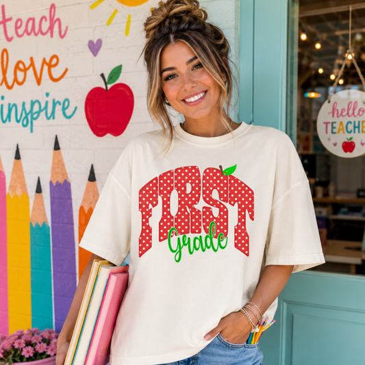 Red Apple First Grade DTF Print