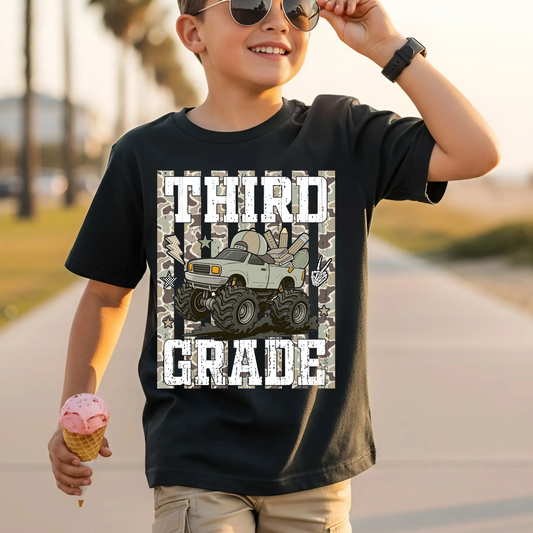 Camo Third Grade Truck DTF Print