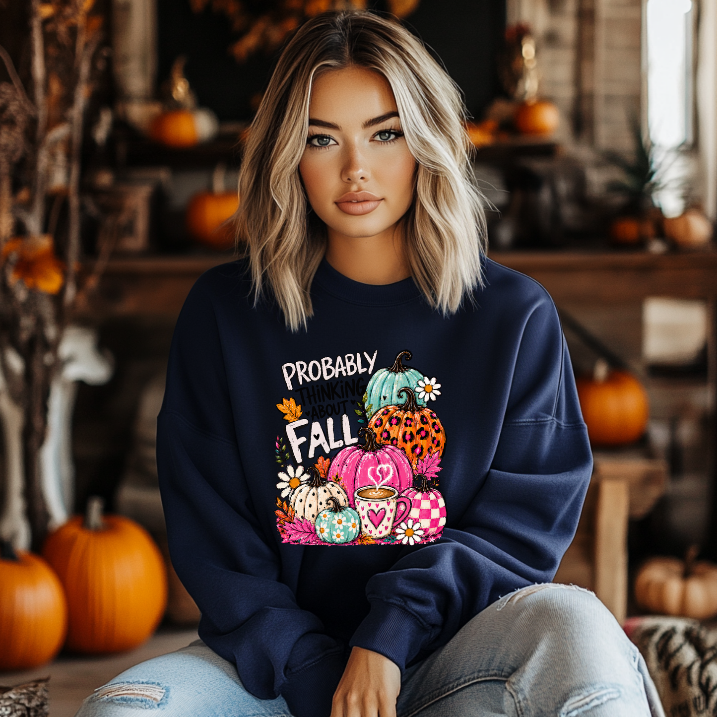Probably Thinking About Fall DTF Print