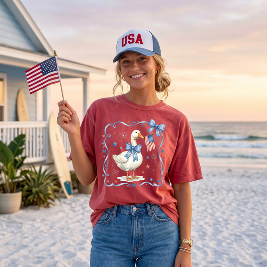 4th Of July Goose  DTF Print