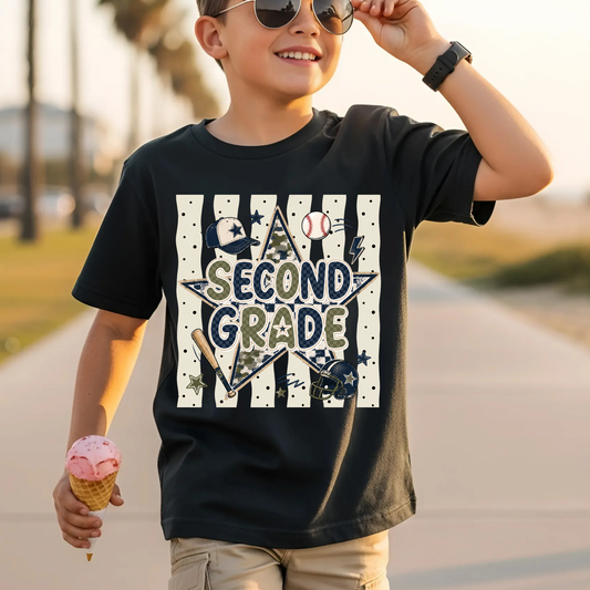 Baseball Second Grade DTF Print