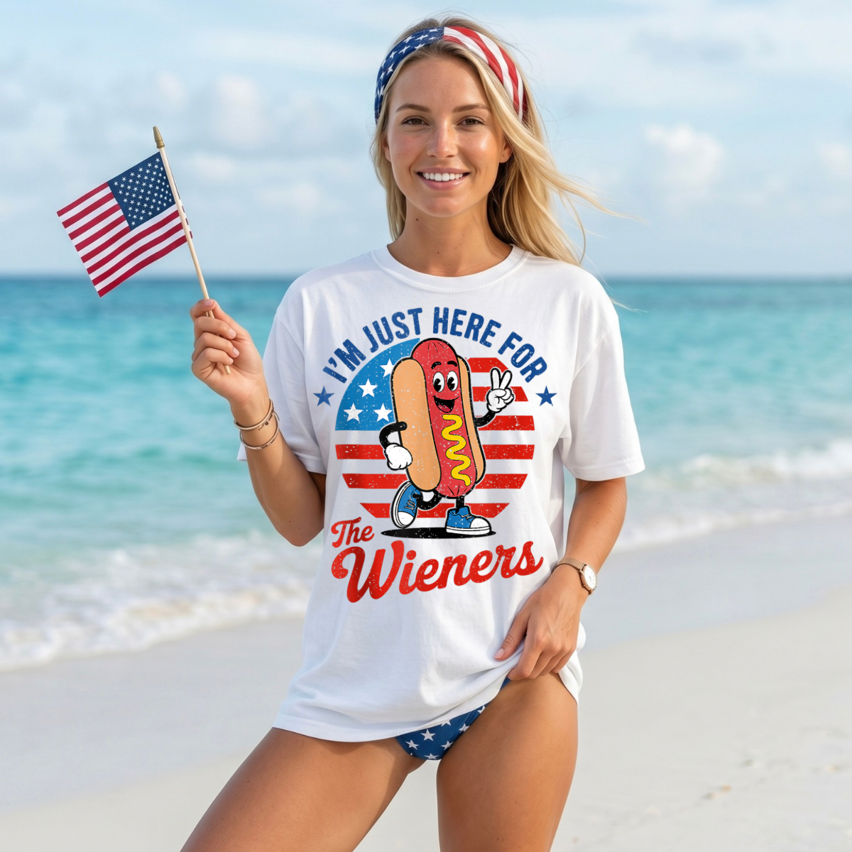 I'm Just Here For The Wieners DTF Print