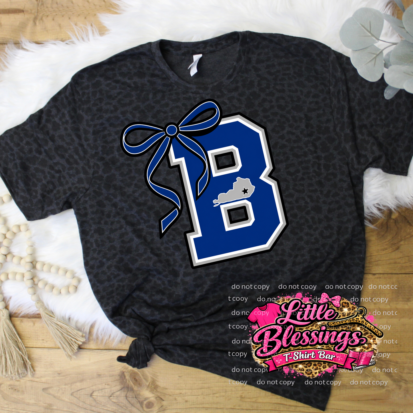 Barbourvile Tiger Preppy B With Bow DTF Print