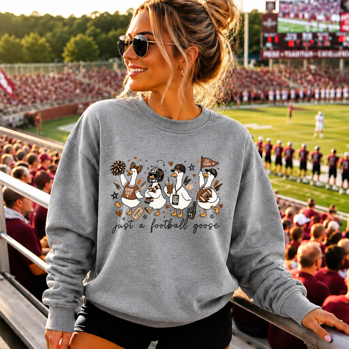 Just A Football Goose DTF Print