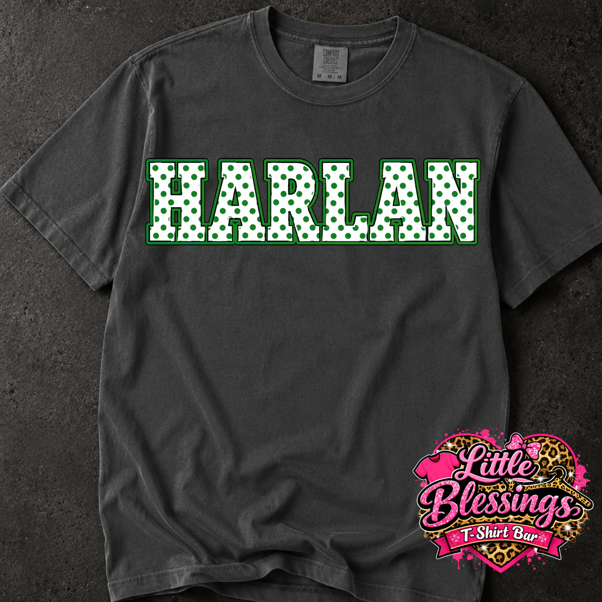 Green Harlan DTF Print