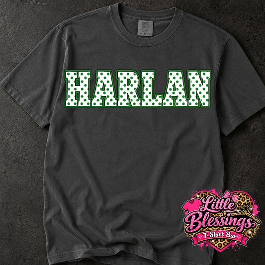Green Harlan DTF Print
