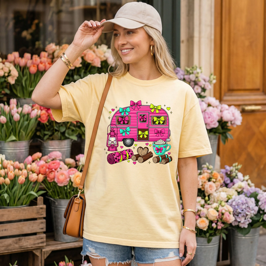 Camper And Bows DTF Print