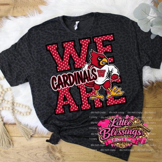 Monticello We Are Cardinals DTF Print