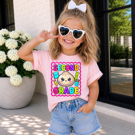 Second Grade Glitter Dumpling DTF Print