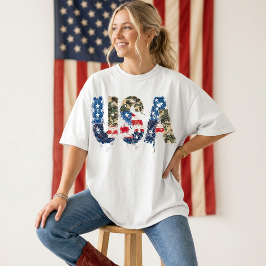 Patch Work USA DTF Print