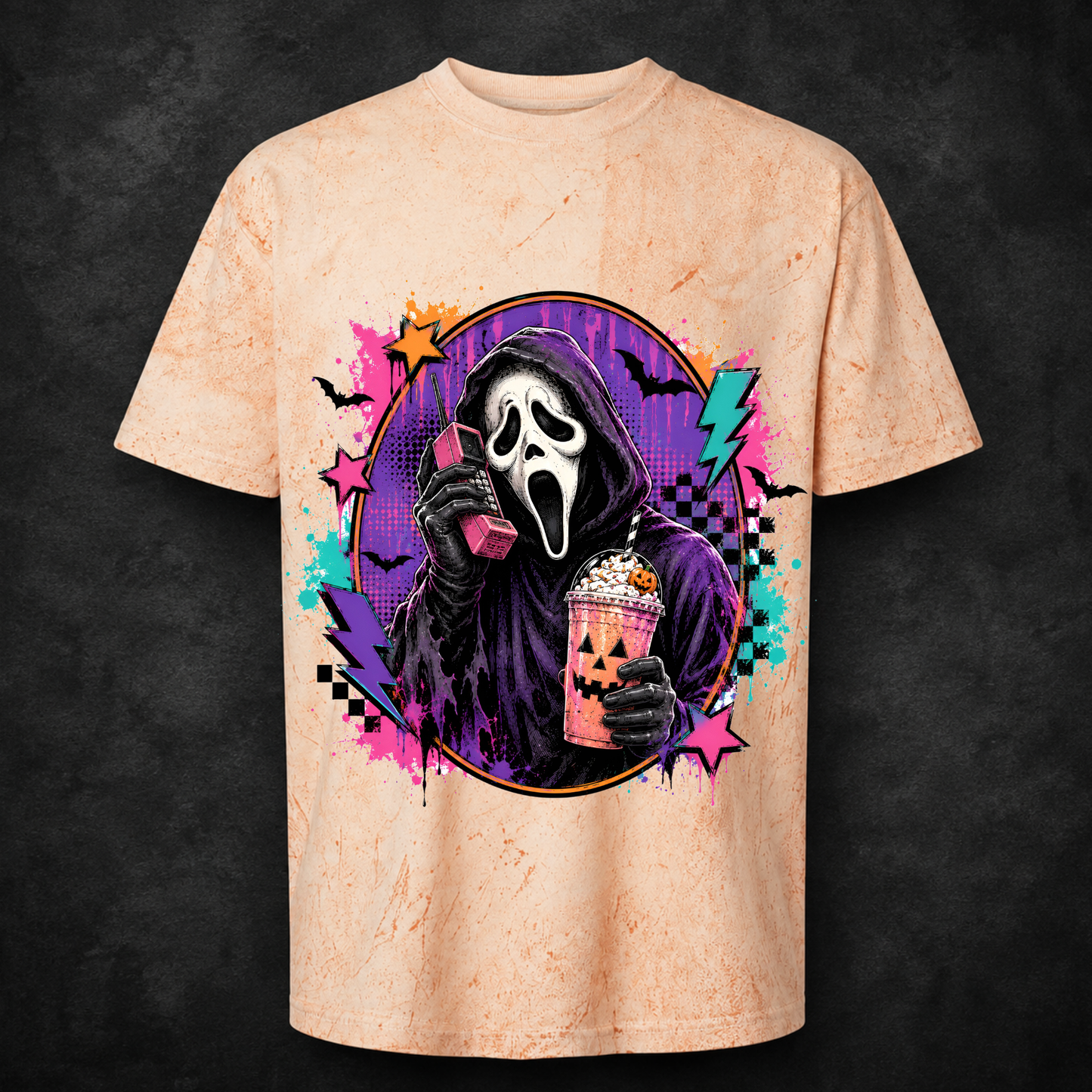 Colorful Scream With Coffee DTF Print