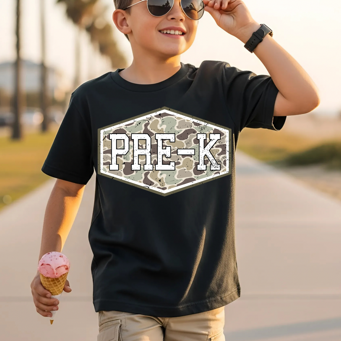 Boy's Camo Pre-K DTF Print