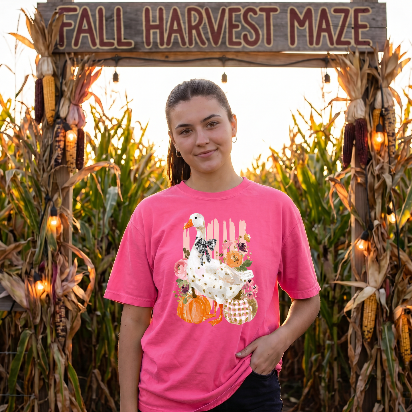 Fall Goose DTF Print