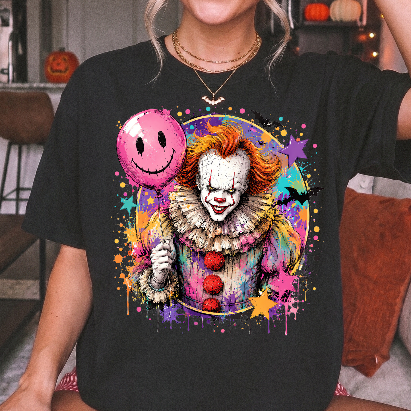 Colorful Clown DTF Print