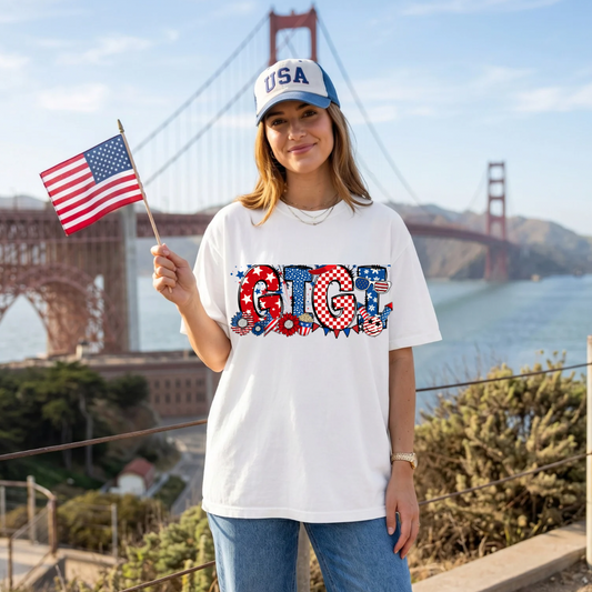 Gigi 4th Of July DTF Print