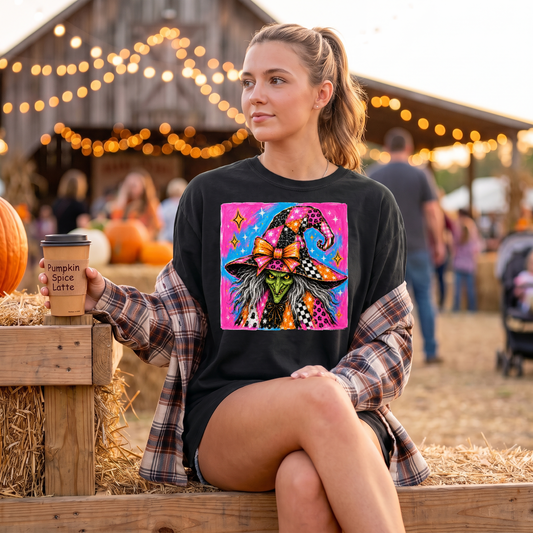 Colorful Witch DTF Print