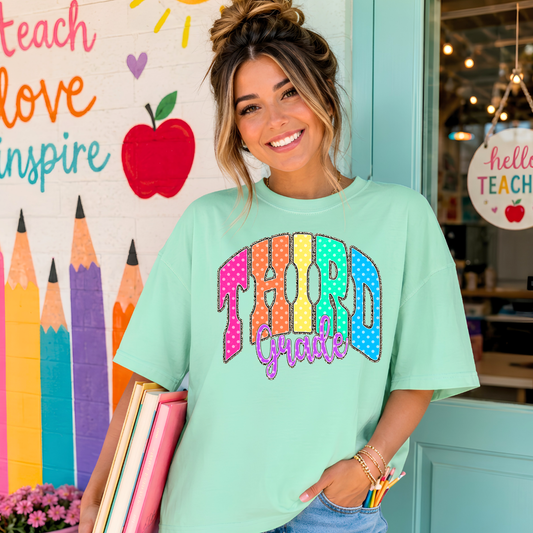 Preppy Third Grade DTF Print