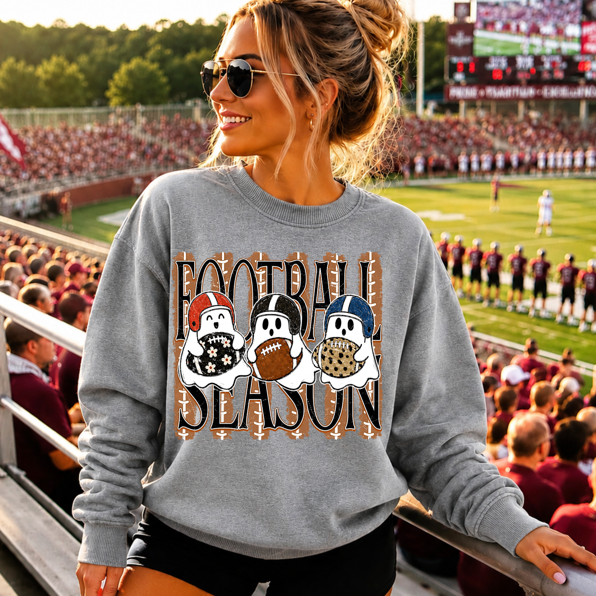 Football Season Ghost DTF Print