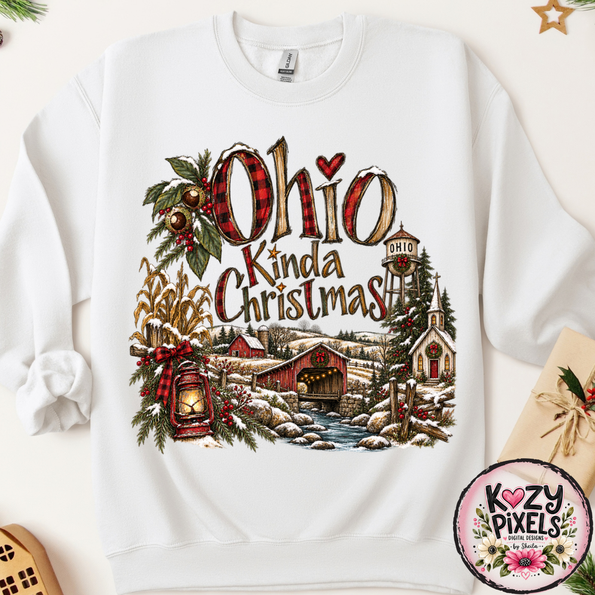 Ohio Kinda Christmas DTF Print