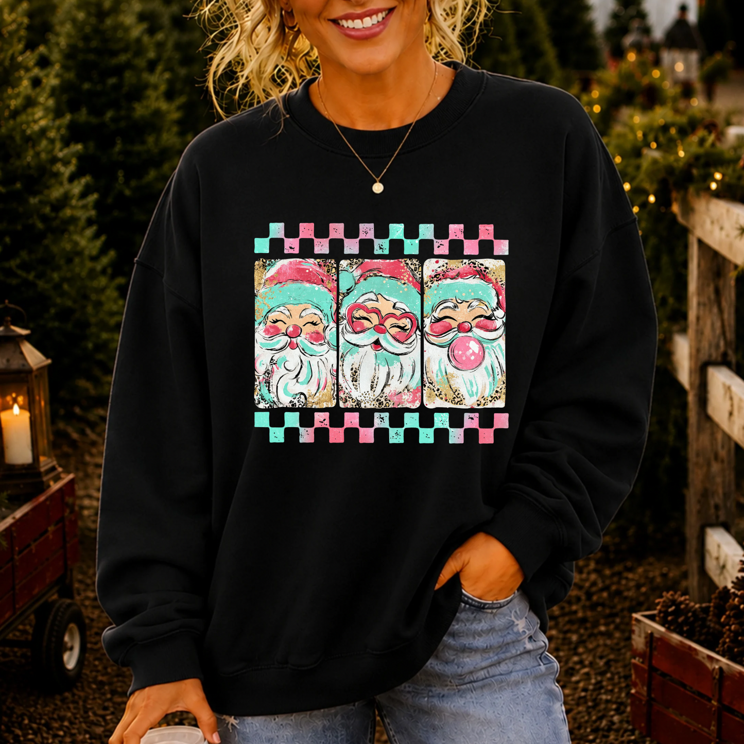 Retro Santa DTF Print