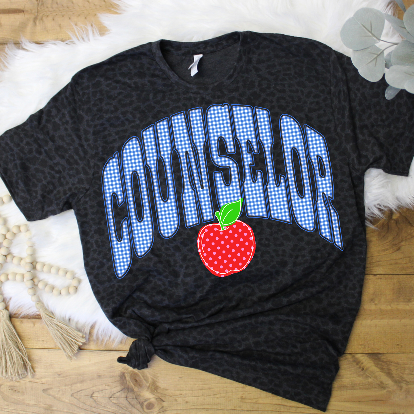 Blue Plaid Counselor DTF Print