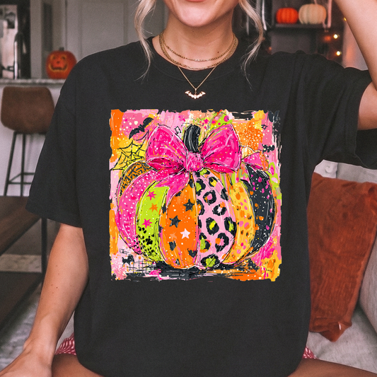 Preppy Colorful Pumpkin DTF Print