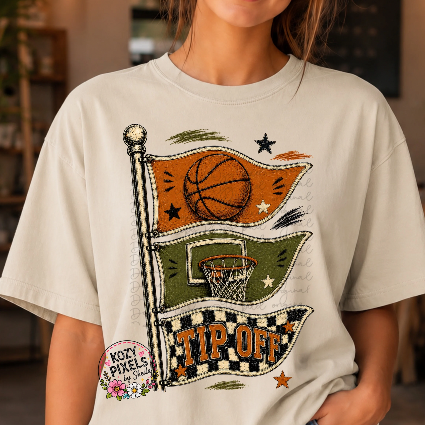 Tip Off Basketball DTF Print