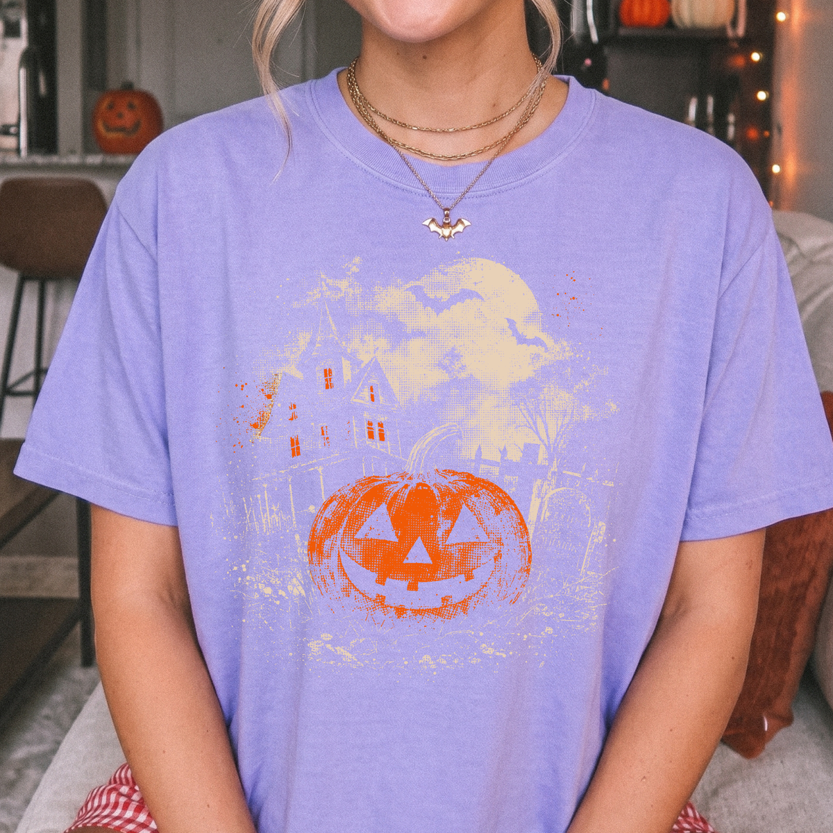 Halloween House DTF Print