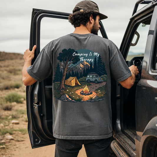 Camping Is My Therapy DTF Print