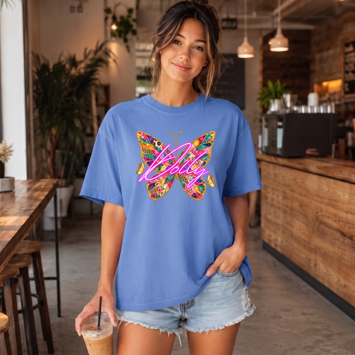 Dolly Butterfly Colorful DTF Print