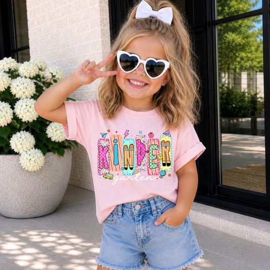 Preppy Colorful Kindergarten DTF Print